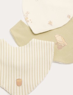 3 Pack Cotton Rich Winnie The Pooh™ Dribble Bibs
