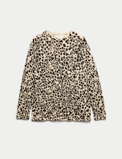 Supersoft Animal Print Crew Neck Jumper