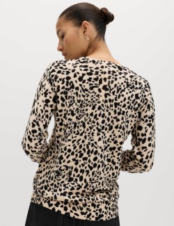 Supersoft Animal Print Crew Neck Jumper