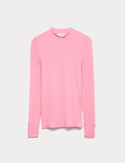 Modal Rich Jersey Roll Neck Second Skin Top