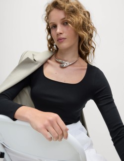 Pure Cotton Square Neck Top