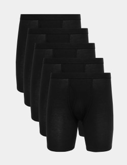 5 Pack Cotton Stretch Longer Length Trunks