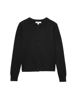 Crew Neck Button Through Cardigan