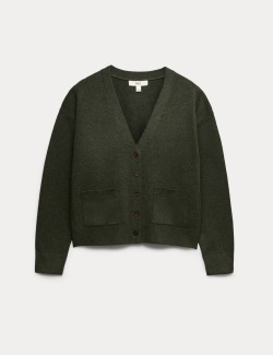 Air-Yarn V-Neck Button Through Cardigan