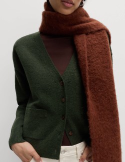 Air-Yarn V-Neck Button Through Cardigan