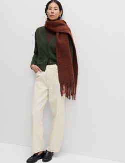 Air-Yarn V-Neck Button Through Cardigan