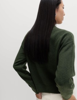 Air-Yarn V-Neck Button Through Cardigan