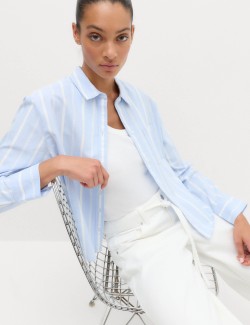 Pure Cotton Striped Oxford Shirt