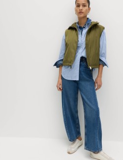 Padded Hooded Cropped Gilet