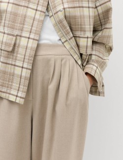 Multi Pleat Wide Leg Trousers