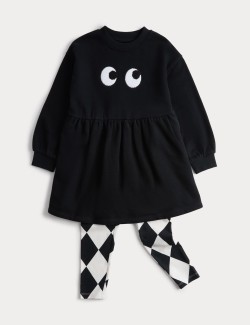 2pc Halloween Dress and Leggings Set (2-8 Yrs)