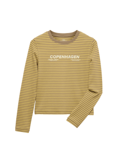 Cotton Rich Striped Slogan Top (6-16 Yrs)