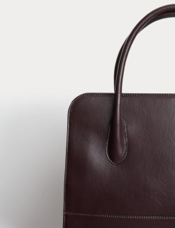 Faux Leather Briefcase Bag