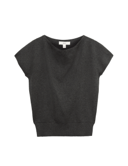 Draped Neck Knitted Top with Wool