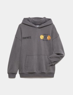 Mikina z čisté bavlny s kapucí a grafickým motivem Fortnite™ (6–16 let)