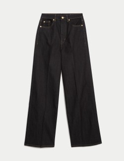 High Waisted Smart Wide Leg Jeans