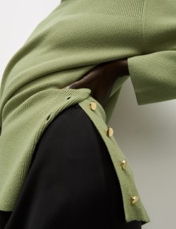 Soft Touch Textured Funnel Neck Jumper