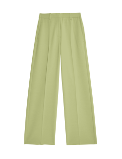 Twill Tailored Wide Leg Trousers