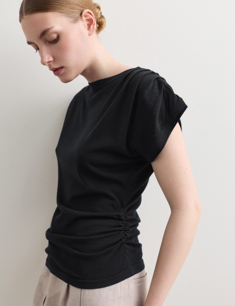 Merino Wool With Silk Knitted Top