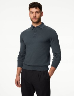 Cotton Rich Tipped Knitted Polo Shirt