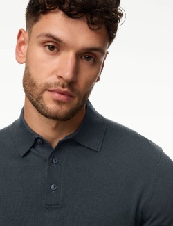 Cotton Rich Tipped Knitted Polo Shirt