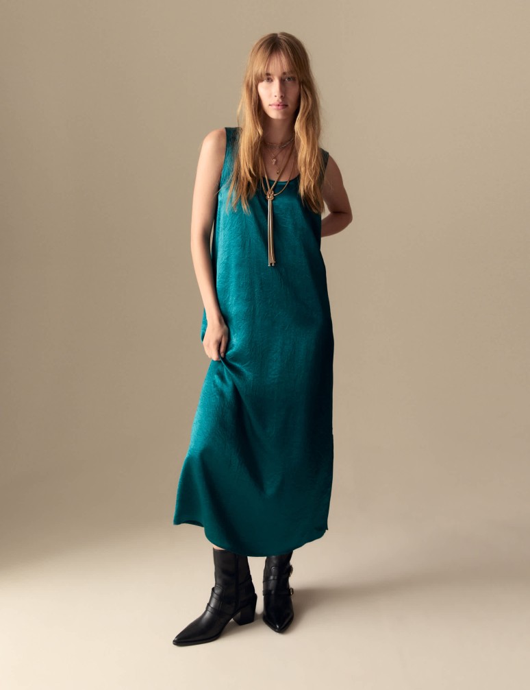 Satin Midaxi Slip Dress