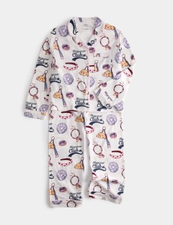 Bavlněné pyžamo s potiskem „Sleepover Club“ s vysokým podílem bavlny (1–8 let)
