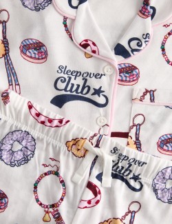 Bavlněné pyžamo s potiskem „Sleepover Club“ s vysokým podílem bavlny (1–8 let)