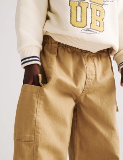 Cotton Rich Pull On Cargo Trousers (2-8 Yrs)
