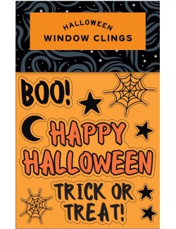 10 halloweenských gelových samolepek na okno