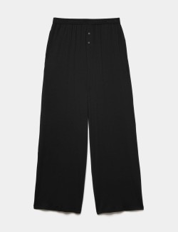 Modal Rich Wide Leg Pyjama Bottoms
