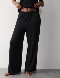Modal Rich Wide Leg Pyjama Bottoms