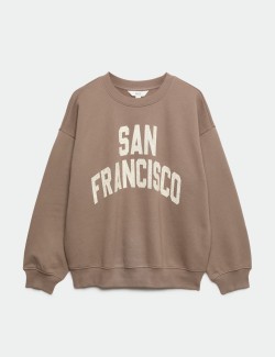Cotton Rich Graphic Sweatshirt