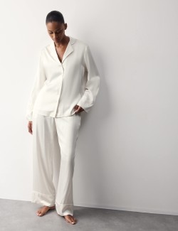 Premium Satin Revere Pyjama Top