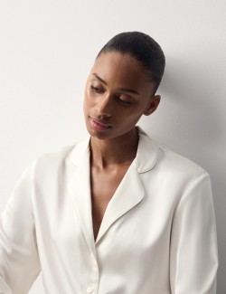 Premium Satin Revere Pyjama Top