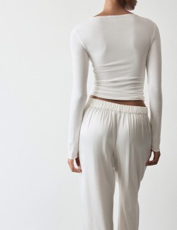Premium Satin Wide Leg Pyjama Bottoms