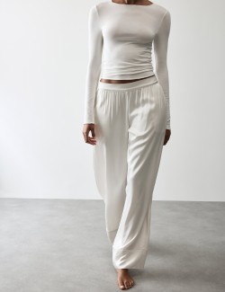 Premium Satin Wide Leg Pyjama Bottoms