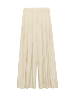 Lyocell Rich Pleated Palazzo Trousers