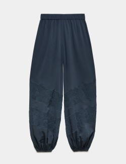 Lace Parachute Relaxed Trousers