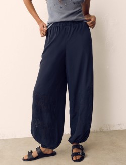 Lace Parachute Relaxed Trousers