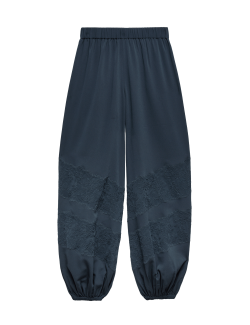 Lace Parachute Relaxed Trousers