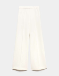 Premium Jersey Seam Detail Wide Leg Trousers