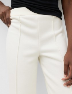 Premium Jersey Seam Detail Wide Leg Trousers
