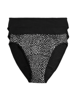 3 Pack Cotton Rich Period High Leg Knickers