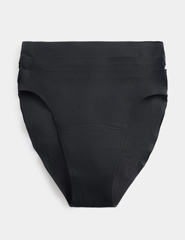 3 Pack Heavy Absorbency No VPL Period High Leg Knickers