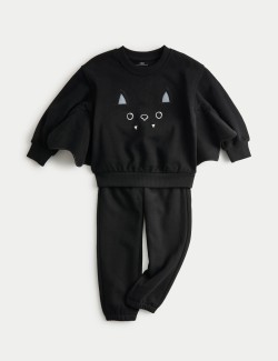 2dílný halloweenský netopýří outfit s vysokým podílem bavlny(2–8 let)