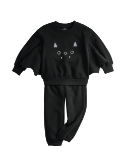 2dílný halloweenský netopýří outfit s vysokým podílem bavlny(2–8 let)