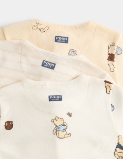 3 Pack Pure Cotton Winnie the Pooh™ Sleepsuits (7lbs - 2 Yrs)