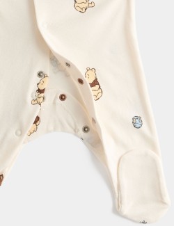 3 Pack Pure Cotton Winnie the Pooh™ Sleepsuits (7lbs - 2 Yrs)