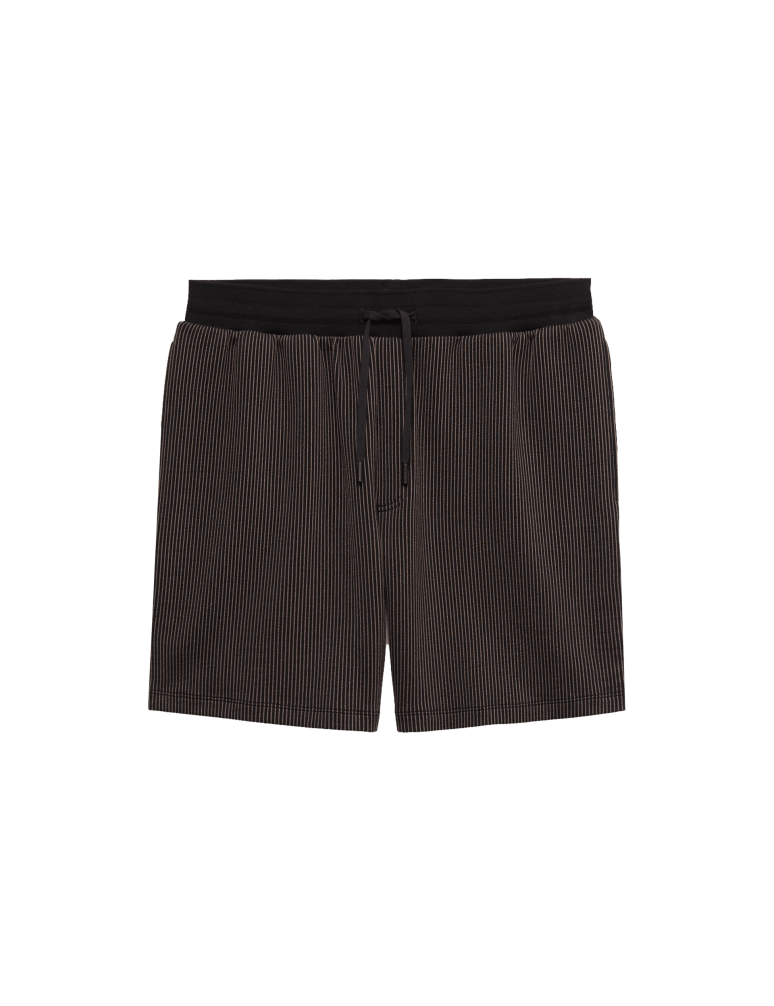 Cotton Rich Ribbed Pyjama Shorts